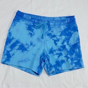 Chubbies The Schwort Sweat Shorts Mens Blue tie dye Cotton Blend Size Medium